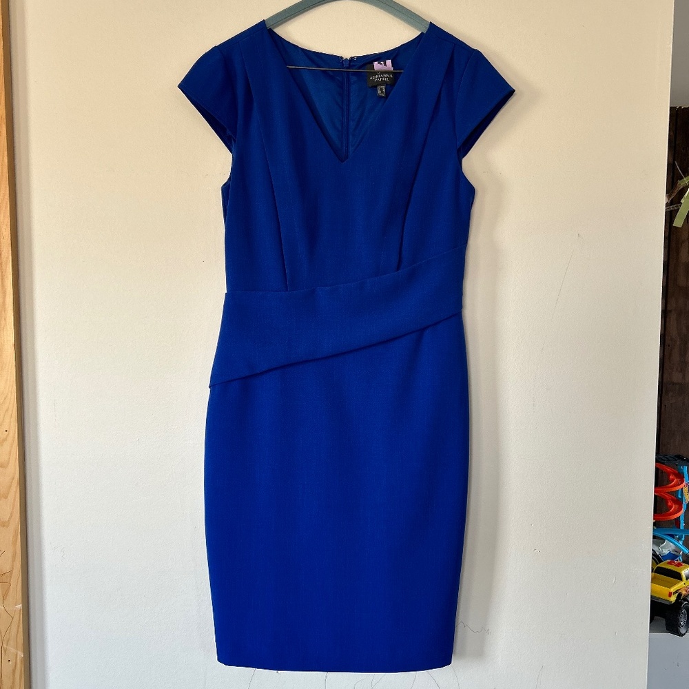 🍓Beautiful Royal Blue Cap Sleeve V Neck Formal Dress